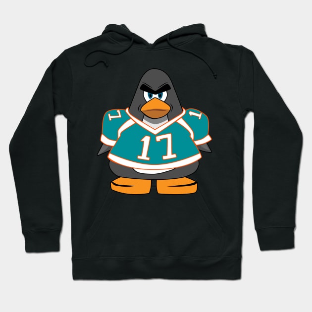 Waddle Miami Football Penguin #17 Hoodie by Brobocop